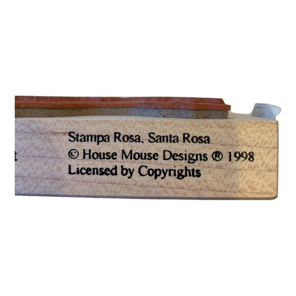 House Mouse Chocolate Heart Rubber Stamp Stampa Rosa 1998 Wood Mount Craft Tool - Picture 4 of 7